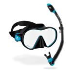 Cressi X Steve Aoki HiroQuest Mask & Snorkel Set Black/Turquoise