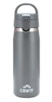 Crivit Grey/Green/Black 1Ltr Stainless Steel water Bottle – Lidl Plus Price