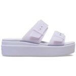 Crocs Unisex Brooklyn Buckle frosted low wedge Sandal – Size 3 UK