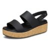 Crocs Womens Sandal Brooklyn Cork Low Wedge Black 9 UK