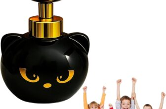 Cute Cat Paw Foam Soap Dispenser, Cat Pawprint Soap Creates Paw-Shaped Bubbles, Foaming Hand Dispensers for Cat Lovers Refillable Empty Hand Soap Pump Container for Bathroom Kitchen Gift for All (A)