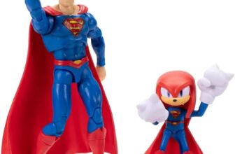 DC x Sonic Knuckles 2.5 as Superman 5 Action Figure Multipack Officially by Jakks Pacific, Includes Classic Figures, Sonic x DC Collectible