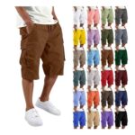 DEAL STACK – SXcggal Cargo Shorts Men Quick Dry, Multi-Pocket Cotton XXXL Coffee