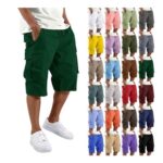 DEAL STACK – SXcggal Cargo Shorts Men Quick-Dry Multi-Pocket Dark Green XXL
