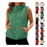 DEAL STACK – Womens Lightweight Gilet UK UPF50 Full-Zip Vest Green XL