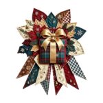 DHYUEN Christmas DIY Patchwork Fabric Kit for Quilted Decor