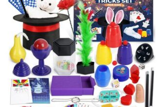 DINORUN Kids Magic Set with Hat and Wand, 75 Tricks