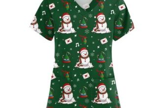 DIYIOUZHOU Christmas Scrub Tops for Women Nurses Uniform