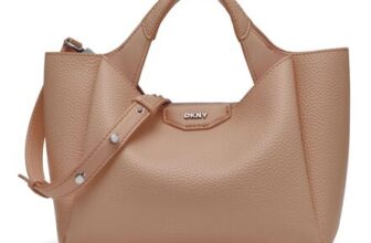DKNY Willa Mini Satchel, 100% Polyurethane, Cappuccino, Small