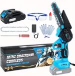 DODOWIN 550W Mini Chainsaw Cordless 6 Inch with 1 Battery, Pruning Saw Kit