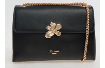 DUNE Black Deflorish Shoulder Bag