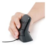 DXT Ambidextrous Vertical Ergonomic Mouse – USB Wired, Black