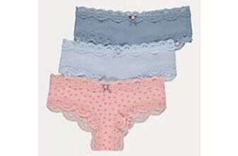Daisy Lace Trim Ribbed Hipster Knickers 3 Pack