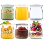 Danmu Art 200ml Glass Jars with Plastic Lids (6 Pack) Sold by Danmu-UK / FBA