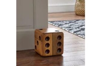 Dark Brown Bronx Wooden Dice Doorstop