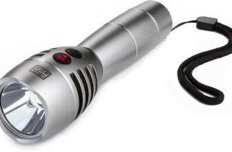 Defender Impact Personal Alarm Torch – USB Rechargeable LED Torch 130db Siren – Dual Function 3 in 1 Alarm & Strobe – High Powered 300 Lumen White Light LED CREE – (Regular)