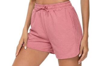 Demegimi Womens Cotton Running Shorts with Pockets for Gym