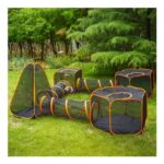 DiDiBirDi Foldable Cat Playpen with Mesh Tent and Tunnels (7-in-1)
