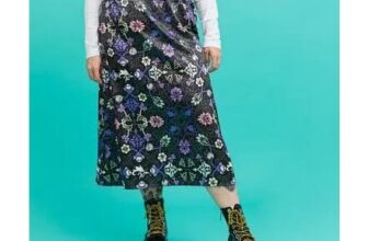 Disney Nightmare before Christmas Floral Printed Satin Skirt
