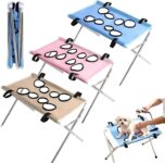 Dog Bath Tub, Grooming Pet Bath Stand Mesh Bathing Station Foldable Metal Structure With Quick Surface And Strap Suitable for Pet Washing Maintenance Travel Grooming