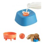 Dog Licking Ball Bowl – Slow-Feed Treat Toy, Blue