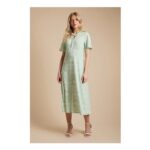 Dorothy Perkins Tie Front Flutter Sleeve Printed Jersey Midi Dress