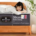 Double Mattress 4FT6, Hybrid Pocket Sprung Mattress with Memory Foam & Bamboo Fibre Cover, 30cm Deep 135 X 190cm – Queendom-Sleep / FBA