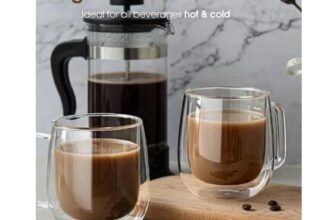 Double Walled Glass Coffee Mugs Set of 2