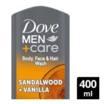 Dove MenCare Sandalwood Vanilla 3-in-1 Hair, Face & Body Wash 400ml