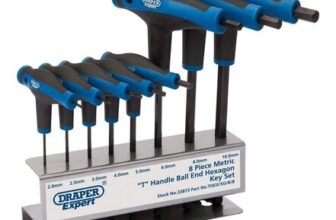 Draper Expert T-Handle Hex & Ball End Keys, Soft-Grip, Blue