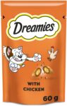 Dreamies Cat Treats Delicious Snacks with Chicken, 8 Pouches (8 x 60 g)