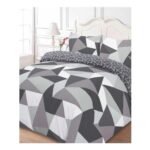 Dreamscene Geometric Shapes King Duvet Cover Set with Pillowcase, Reversible