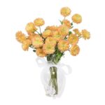 DuHouse 6pcs Gerbera Daisy Artificial Silk Bouquet (Orange)