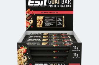 ESN Goat Bar, Berries, 12 x 55 g, Protein Oat Bar, high-Fiber Energy Snack
