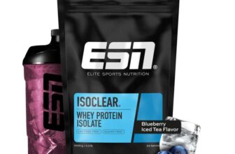 ESN ISOCLEAR Whey Isolate Protein Powder, Blueberry Iced Tea, 1000g