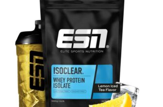 ESN ISOCLEAR Whey Isolate Protein Powder, Lemon Iced Tea, 1000 g
