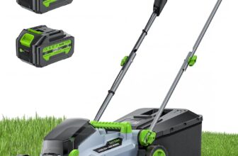 ETOOLAB 40V Cordless Lawnmower, 34cm Cut, Brushless, For Medium Gardens For Home Lawns up to 300m², With 2 x 4.0Ah Batteries, Charger, 30L Grass Bag and Mulching Function, 5 Cutting Heights
