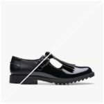 EXCLUSIVEClarks Griffin Black & Patent Leather Shoes with code