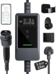 EXCLUSIVEdé 3kW Electric Car Charger with APP Type 2 to 3 Pin Plug 10m for Electric Vehicles with code at Depow Europe Store