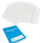EXERZ A4 Adjustable Clear Book Covers 10 Pack Reusable PP Slip On Sleeves