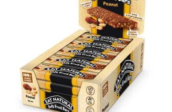 Eat Natural Soft Fruit Bars, Peanuts & Dates, 15 x 30g Vegan, Gluten-Free (£7.84 S/S)