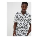 Ecru Foliage Printed Shirt