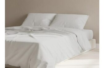 Egyptian Cotton Split King Duvet Cover, Light Grey, Button Closures
