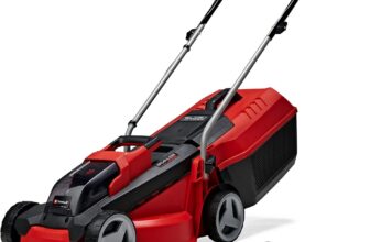Einhell Cordless Lawnmower 30cm with Battery and Charger 18V PXC 30cm Cutting Width, 25L Grass Box, Brushless Motor, 3 Cutting Heights GE-CM 18/30 Li Battery Lawn Mower