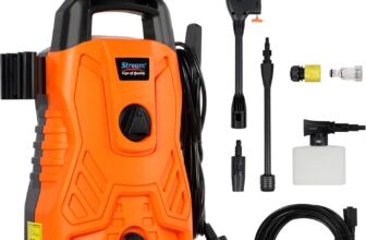 Electric Pressure Washers 1300w Max.100Bar 410L/H Power Washer,Jet Washers Pressure Washers with Adjustable Nozzle&Foam Cannon for Cars/Fences/Driveways/Home/Patios