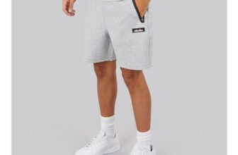 Ellesse Mens Burst Shorts Light Grey Marl