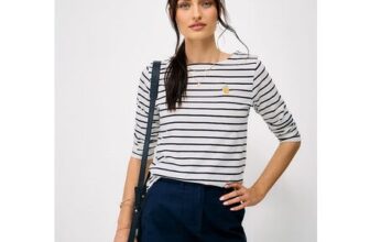 Embroidered Cotton Breton Orange Top