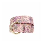 Emma Pink Paisley Womens Italian Leather Belt