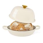 Enamelled Cast Iron Dutch Oven, 6-Quart, 26cm, Cream, Nuovva