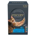 Encore Natural Adult Wet Cat Food Pouch Jelly Fish Multipack 10 x 50g